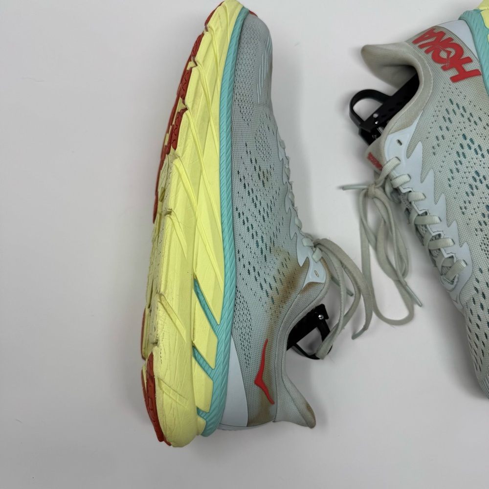 Hoka One One Clifton 7 Morning Mist Hot Coral Women Shoes 1110509 MMHC Size 10.5 - Picture 8 of 14
